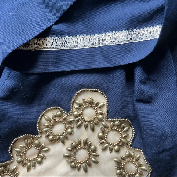 Lilly Pulitzer Navy Wythe Shift Dress Gold Detail sz 4 - Picture 3 of 6